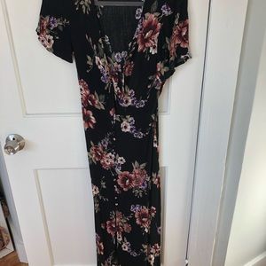 Floral Black Dress